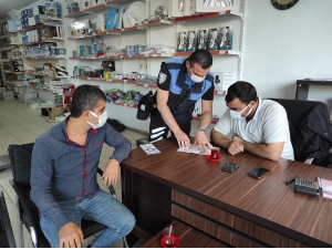 Cizre'de polis esnaf ve vatandaşları dolandırıcılığa karşı uyardı
