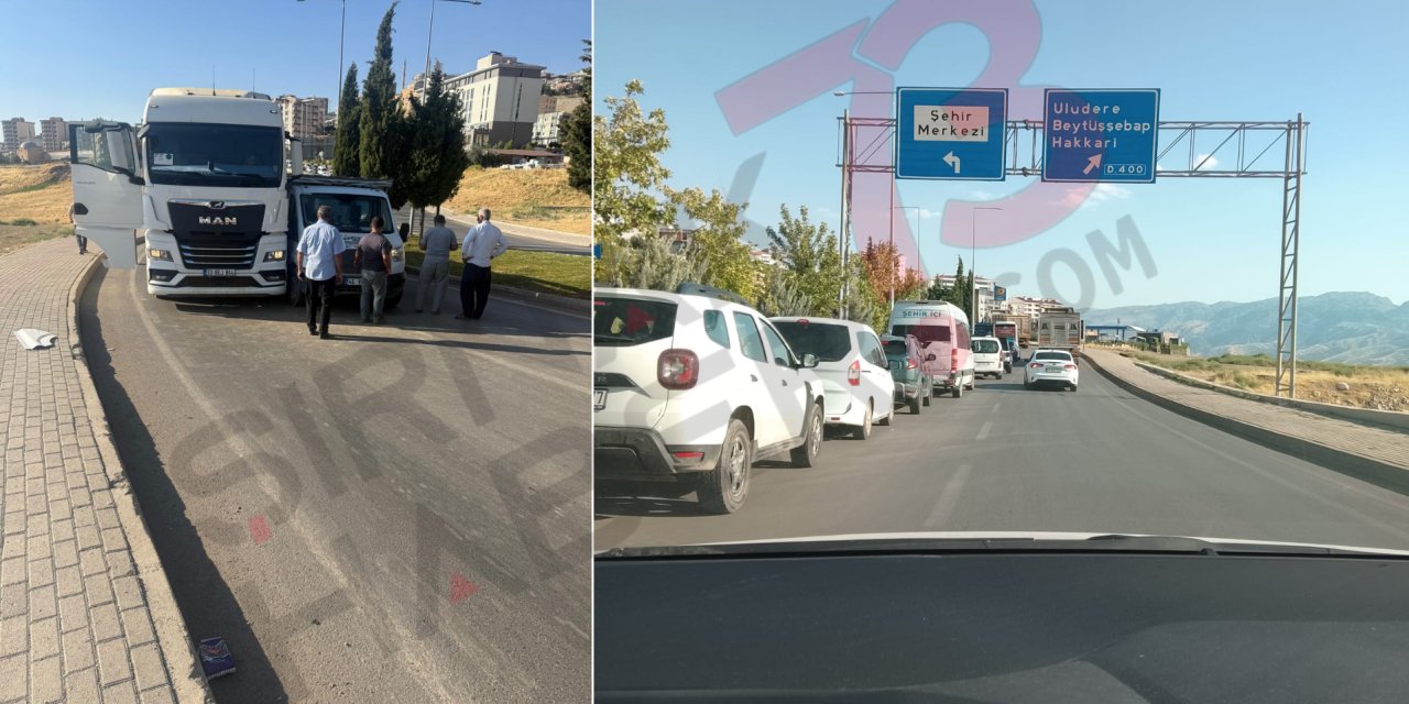 Şırnak’ta TIR ile Transit Çarpıştı: Trafik Kilitlendi