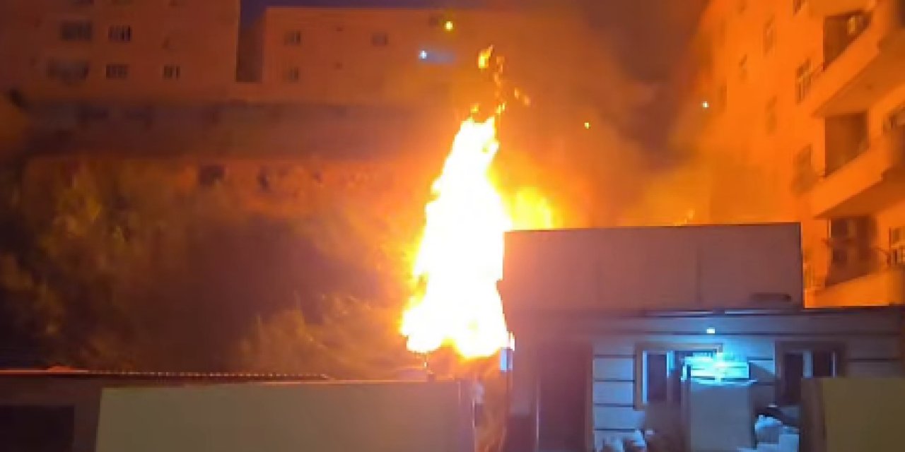 Cizre’de Yangına İtfaiyeden Hızlı Müdahale