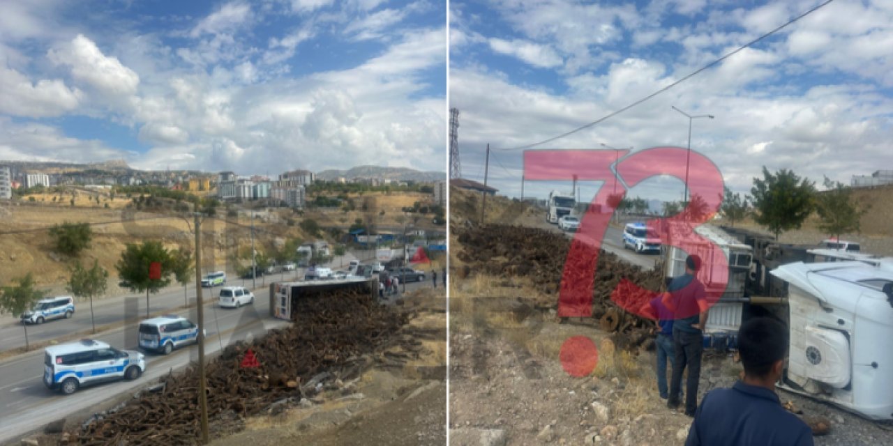 Şırnak’ta Odun Yüklü Araç Devrildi: 1 Yaralı