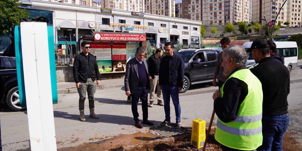 Şırnak Belediye Başkanı Mehmet Yarka, Çalışmaları Yerinde İnceledi