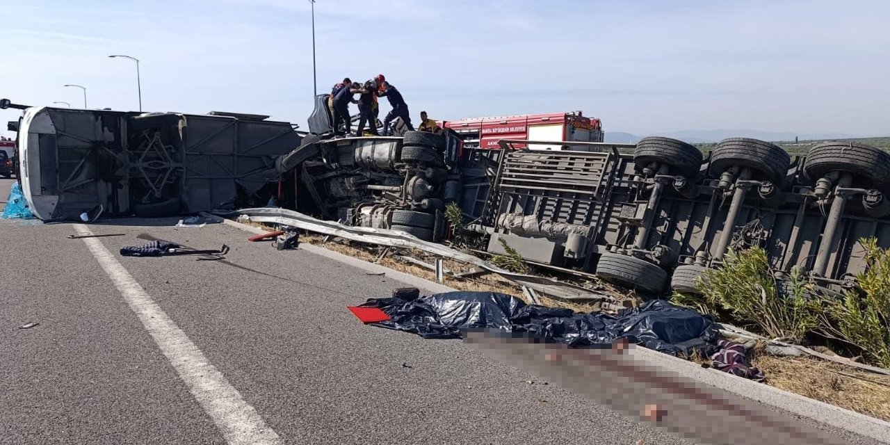 Manisa’da katliam gibi kaza! TIR ile otobüs çarpıştı: 11 ölü, 27 yaralı
