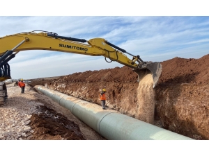 Viranşehir pompaj sulama inşaatı devam ediyor