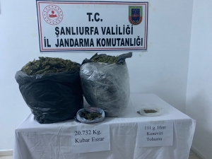 Şanlıurfa'da 20 kilogram esrar ele geçirildi, 1 şüpheli gözaltına alındı