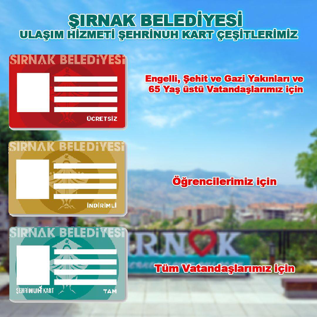 ŞIRNAK BELEDİYESİ ULAŞIMDA KARTLI SİSTEME GEÇTİ