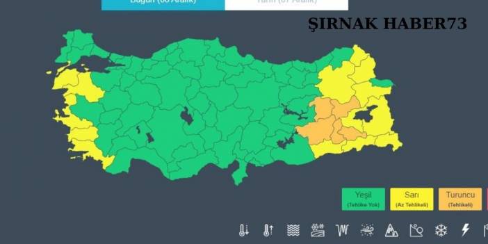 Uzmanlar Şırnak Dahil Bir Çok İl İçin Sarı ve Turuncu Kod Uyarısı Yaptı! Ani Su Baskınları Yaşanabilir