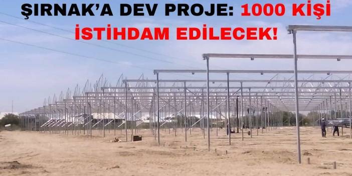 Şırnak'ta Dev Proje: Çalışmalara Başlandı: 1000 Kişi İşe Alınacak!