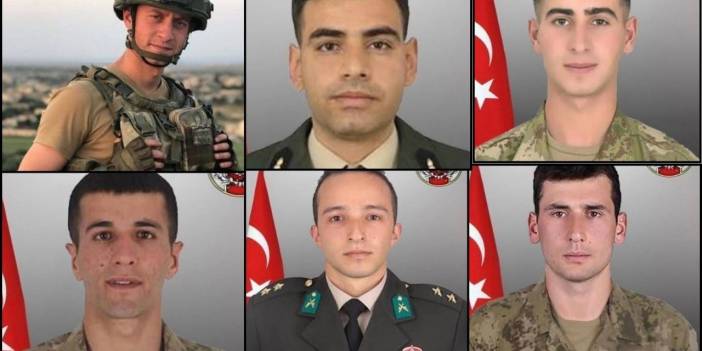 Şehit olan 5 askerin kimlik bilgileri açıklandı