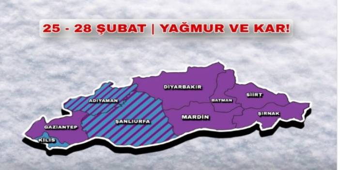 Şırnak’a Kuvvetli Sağanak ve Yoğun Kar Uyarısı! Tarih Verildi: İşte Gün Gün Hava Durumu