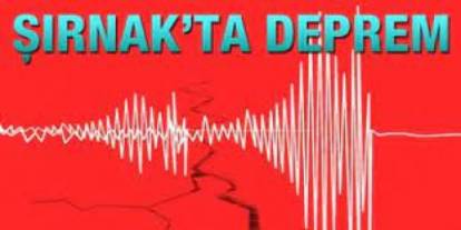 Şırnak'ta 3.5 Büyüklüğünde Deprem!