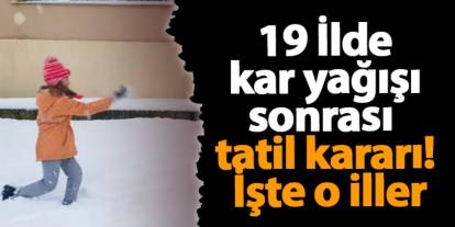 19 İlde Kar Yağışı Sonrası Tatil Kararı! Şırnak’ta Okullar Tatil Edildi Mi?