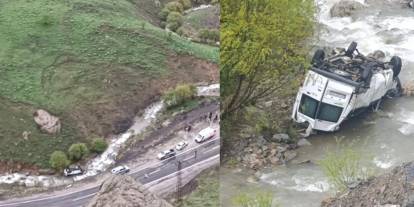 Feci kaza: İşçi Servisi Dereye Uçtu 2 Ölü, 3 Yaralı
