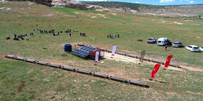 Hayvanların otlatıldığı meralar güneş enerjisiyle suya kavuşturuluyor