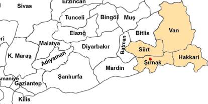 Van, Siirt ve Hakkari, Şırnak’a Bağlandı