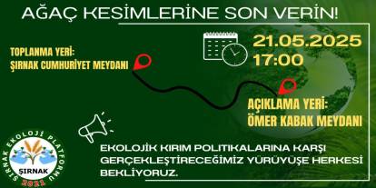 Şırnaklılar ‘Ağaç Kesimine’ Dur Demek İçin Yürüyüş Düzenliyor