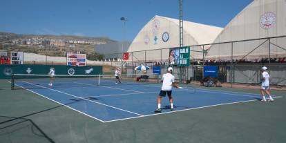 Şırnak'ta 4. Uluslararası Cudi Cup Tenis Turnuvası Yarı Final Maçları Oynandı