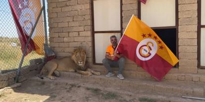 Diyarbakırlı, Galatasaray taraftarı şampiyonluğu aslanlarıyla kutladı