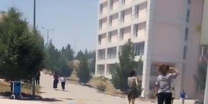 Batman’da öğrenci yurdu bahçesinde yangın çıktı