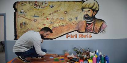 Şırnak Silopi'de Bilsem'in Duvarlarına Bilim İnsanlarının Portreleri Resmedildi
