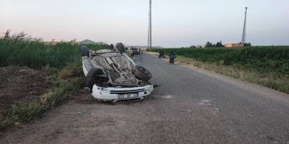 Diyarbakır'da devrilen otomobildeki 1 kişi hayatını kaybetti, 4 kişi yaralandı