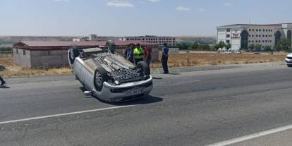 Batman’da takla atan otomobilin sürücüsü yaralandı