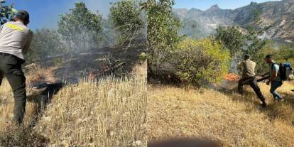 Şırnak Cudi Dağı’nda Çıkan Yangın Saatler Sonra Kontrol Altına Alındı