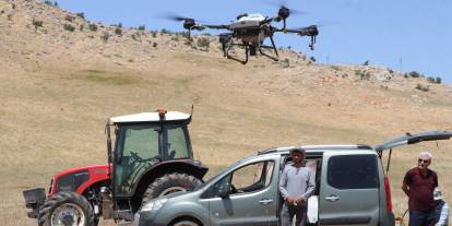 Siirt'te Çekirgelere Karşı Dronla İlaçlama Yapılıyor