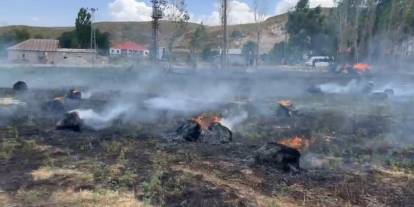 Hakkari’de binlerce bağ ot kül oldu
