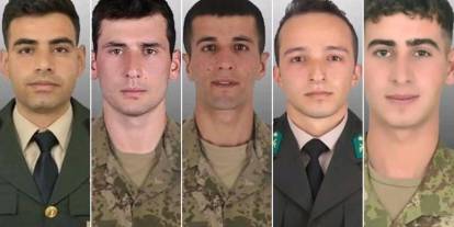 Şehit olan 5 askerin kimlik bilgileri açıklandı