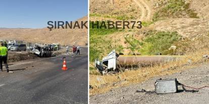 Şırnak'ta Tanker ile Hafif Ticari Araç Çarpıştı: 1'i Ağır 2 Yaralı