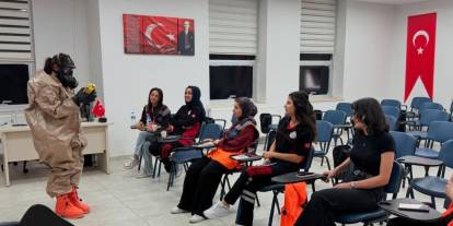 AFAD Şırnak İl Müdürlüğü'nden stajyerlere KBRN eğitimi