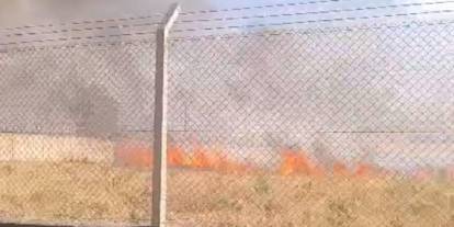 Şırnak’ta havalimanı arazisinde yangın çıktı