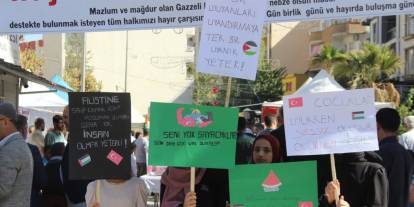 Şırnak’ta Gazze yararına hayır çarşısı açıldı