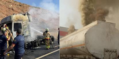 Şırnak’ta iki ayrı noktada tır ve tanker yandı