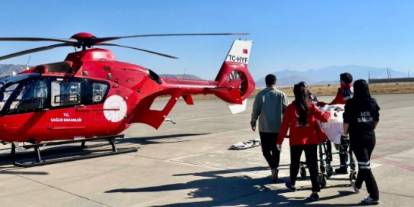 Şırnak’ta Hasta Helikopter Ambulansla Elazığ’a Sevk Edildi