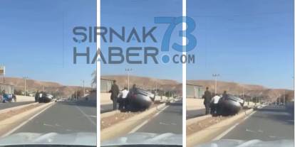 Cizre'de Kaza: Araç Takla Attı