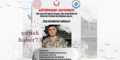 Şırnak Anadolu Lisesi’nden Anlamlı Proje: Kahramanın Gölgesinde Bir Kütüphane