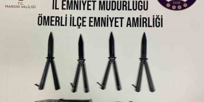 Mardin’de seyyar satıcıda kelebek ve sustalı bıçak yakalandı