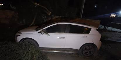 Şırnak’ta Rüzgârın Devirdiği Ağaç Park Halindeki Aracın Üzerine Düştü