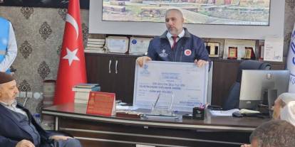 Cizre’de Gazze için düzenlenen hayır çarşısının geliri TDV hesabına aktarıldı