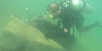 Baraj dibini temizlerken neye uğradıklarını şaşırdılar