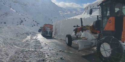 Van’da çığ bölgesinde iş makinesi şarampole yuvarlandı: Operatör yaralandı
