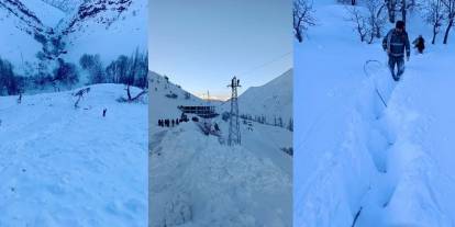 Elektrik Direkleri Devrildi, İlçe Karanlığa Gömüldü! Yoğun Kar ve Çığ Hayatı Felç Etti