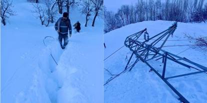 Beytüşşebap ilçesinde 3 gündür süren çalışmaların ardından elektrik verilmeye başlandı