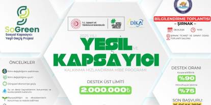 Şırnak’ta Yeşil ve Kapsayıcı Kalkınma Hibe Programı Tanıtılıyor: İşletmelere 2 Milyon Destek Sağlanacak