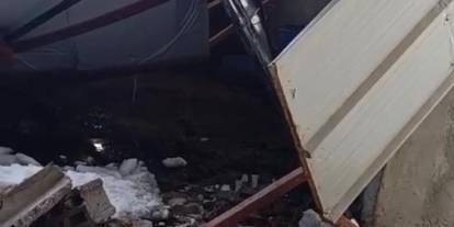 Siirt’te çiftlik çatısı çökmesi sonucu hayvanlar telef oldu