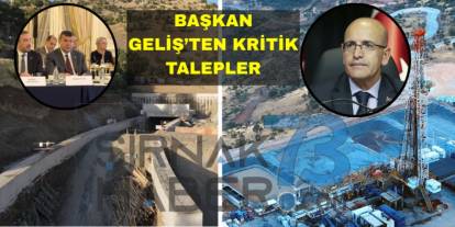 Başkan Geliş'ten Şırnak-Van Yolu ve TPAO Sosyal Tesisi İçin Bakan Şimşek'ten Destek Talebi