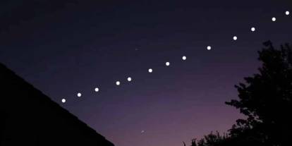 Hakkari semalarında tek sıra halinde uydular görüldü