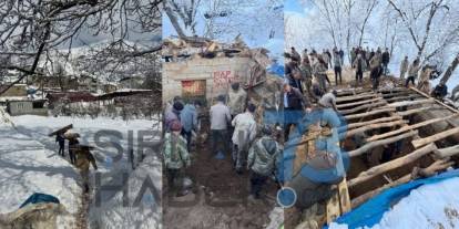 Uludere’de İmece Ruhu: Çöken Ahır Köylülerin Dayanışmasıyla Yeniden Ayağa Kalktı