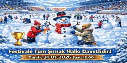 Şırnak’ta Kış Coşkusu Başlıyor: Aileler Arası Ödüllü Kardan Adam Festivali